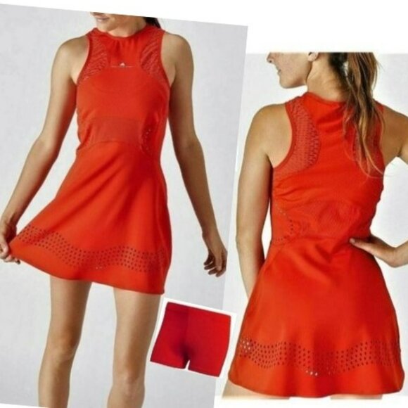 Nwt Adidas Stella McCartney Laser Tennis Dress + Shorts - CORE RED - S Small